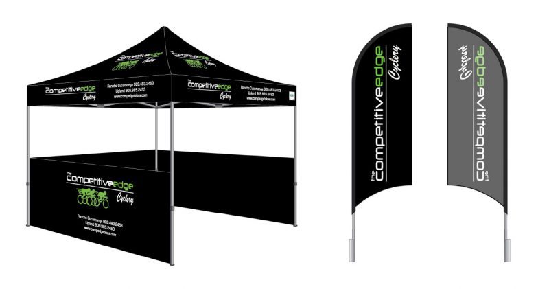 Custom Canopy & Flags for Competitive Edge Cyclery
